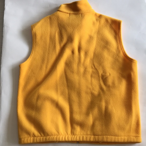 Go Ahead Canada, Yellow Fleece Zip Up Vest, Large - Picture 3 of 4